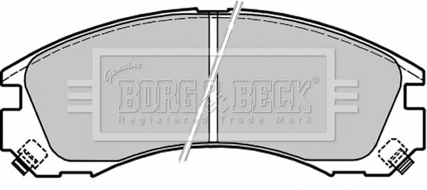 BORG & BECK stabdžių trinkelių rinkinys, diskinis stabdys BBP1565
